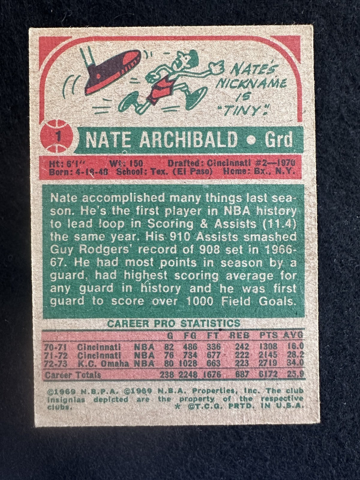 1973–74 Topps Tiny Archibald (#1) EX HOFer, Scoring & Assist Champ ^GRUMPYBUCK^