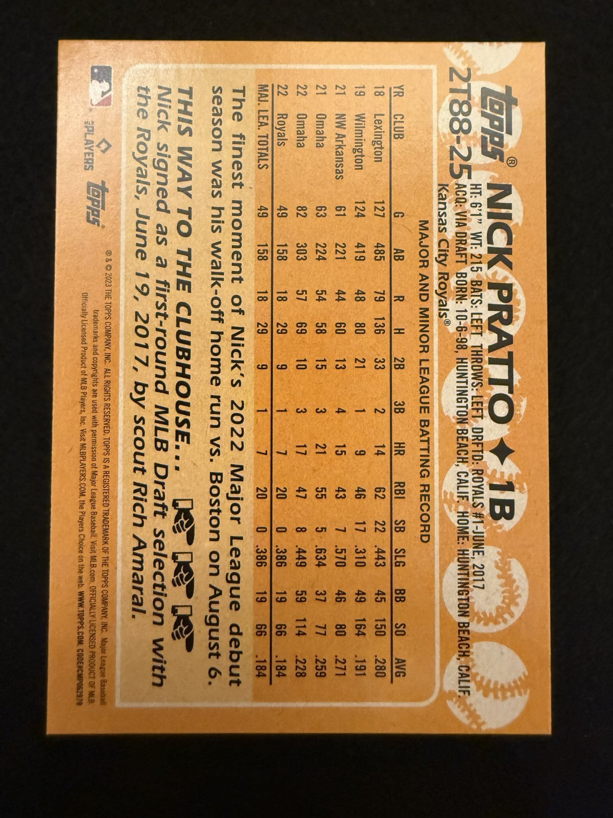 2023 Topps Series 2 Nick Pratto (#2T88-25) MINT Rookie Card ^GRUMPYBUCK^