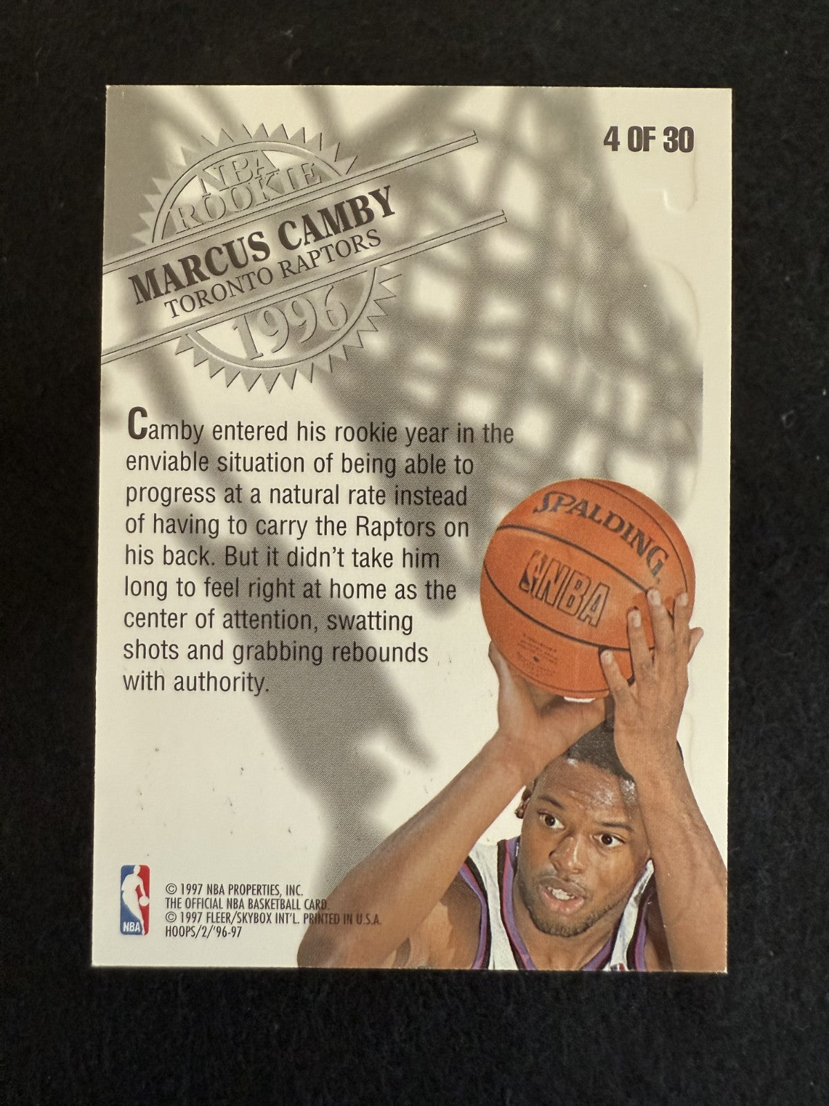 1996-97 Hoops Marcus Camby (#4) NM Rookie Card, Defensive Standout ^GRUMPYBUCK^