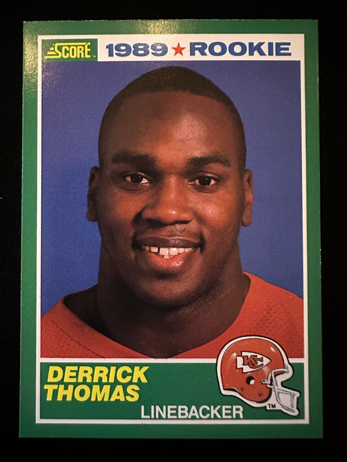 1989 Score Derrick Thomas (#258) NM HOFer, Rookie Card ^GRUMPYBUCK^