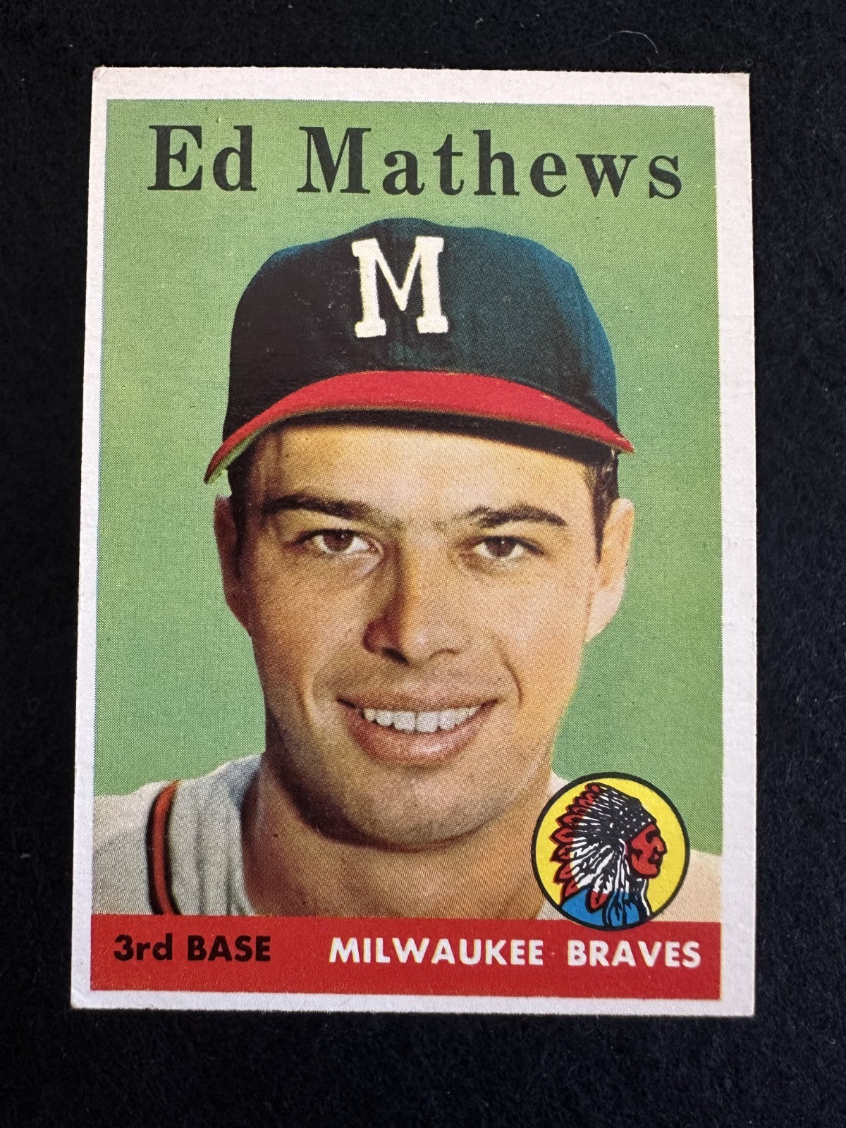 1958 Topps Eddie Mathews (#440) EX HOF 3B, Braves Slugger ^GRUMPYBUCK^