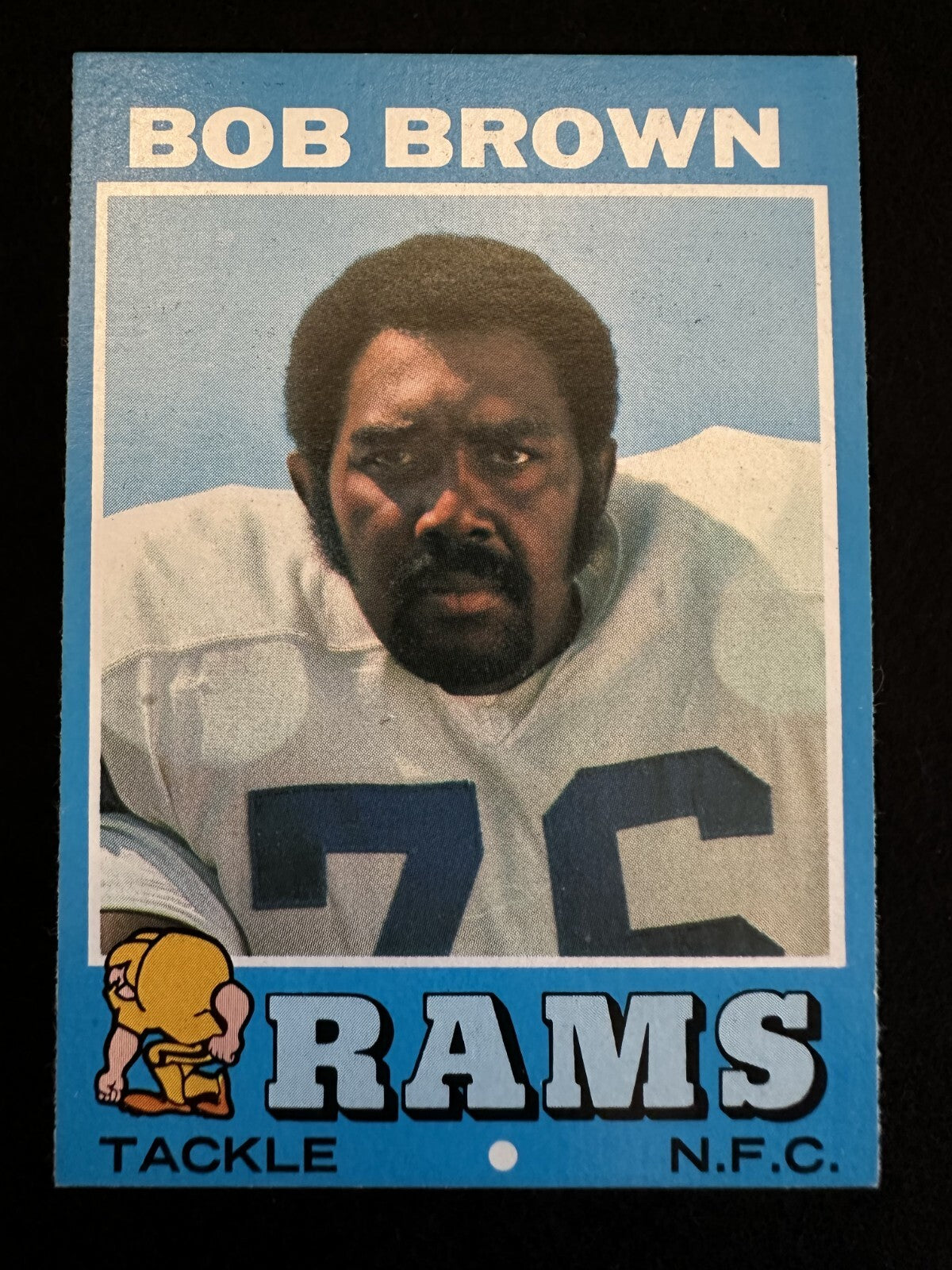 1971 Topps Bob Brown (#16) NM HOFer, All-Time Great OL ^GRUMPYBUCK^