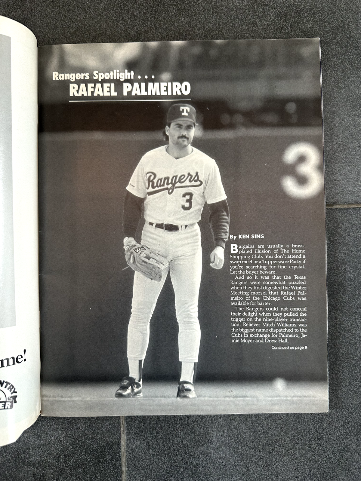 1989 Texas Rangers Souvenir Program Magazine (Bobby Witt Cover) ^GRUMPYBUCK^