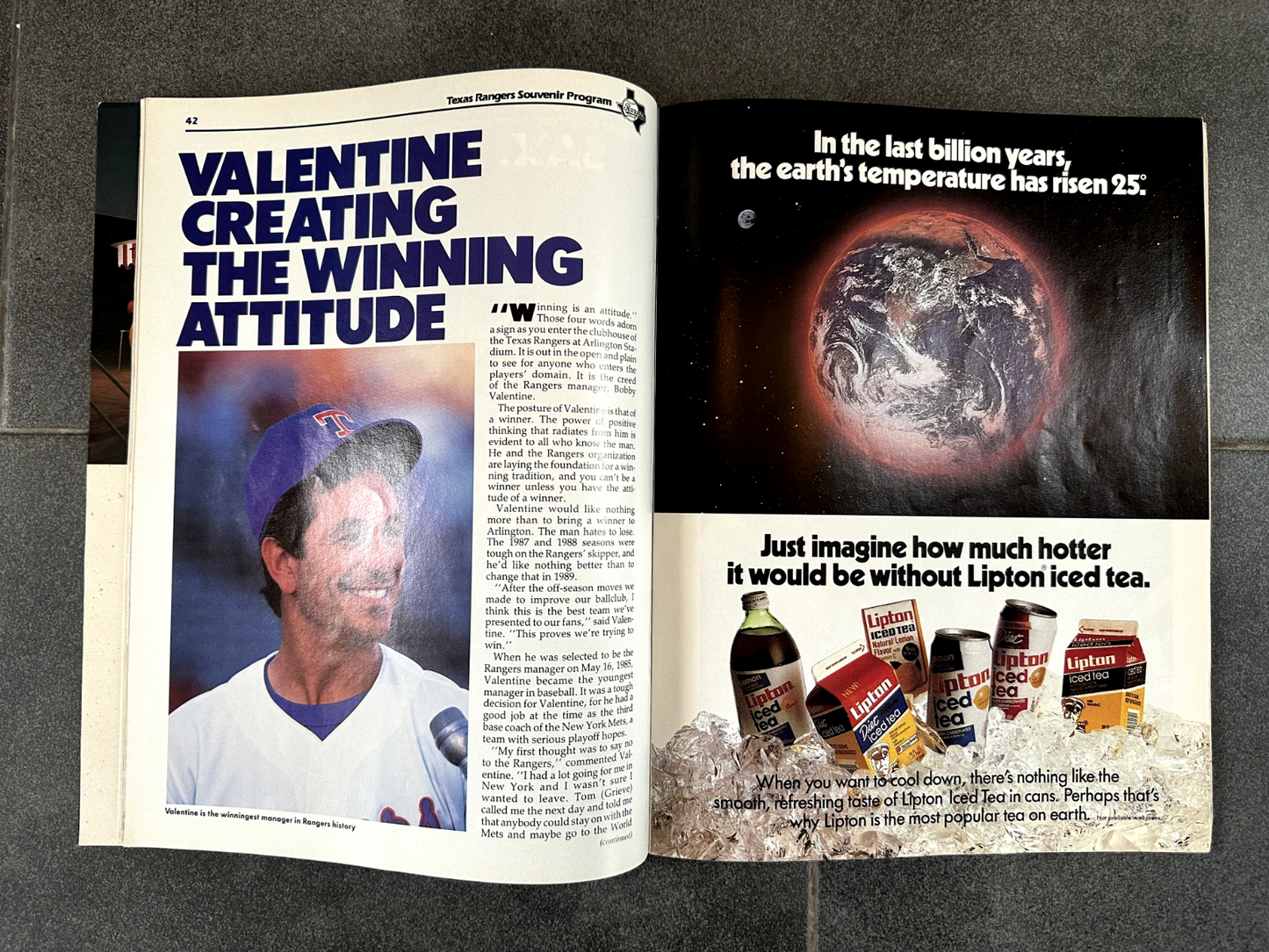 1989 Texas Rangers Souvenir Program Magazine (Bobby Witt Cover) ^GRUMPYBUCK^