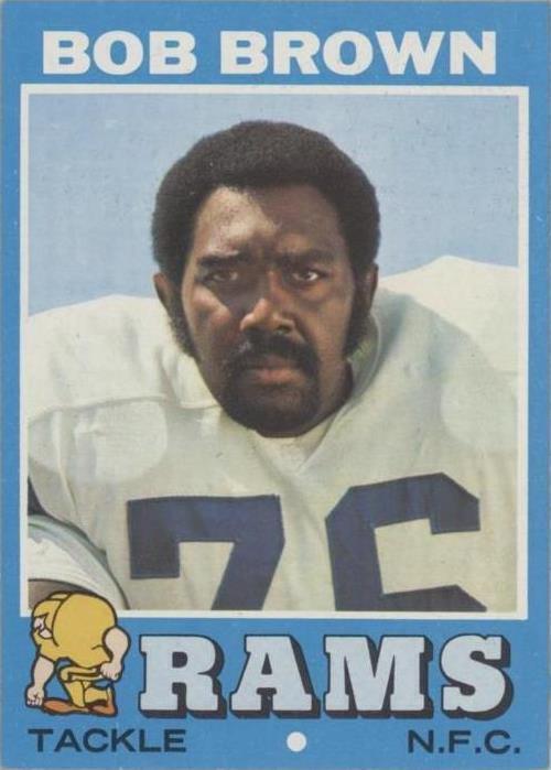 1971 Topps Bob Brown (#16) NM HOFer, All-Time Great OL ^GRUMPYBUCK^