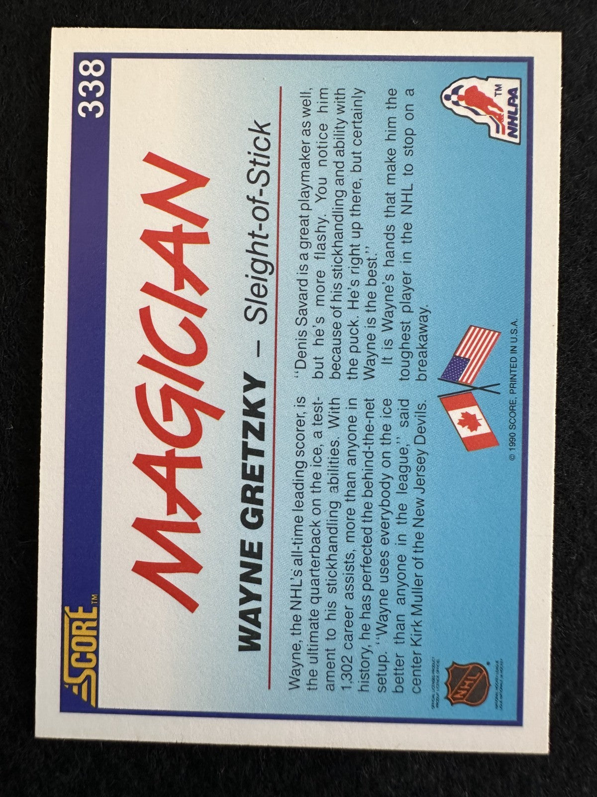 1990-91 Score Magician Wayne Gretzky (#338) NM HOFer, The Great One ^GRUMPYBUCK^
