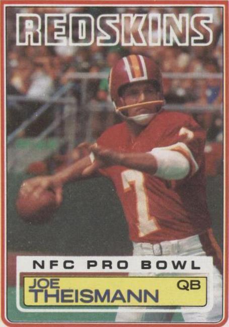 1983 Topps Joe Theismann (#199) NM MVP, Super Bowl Champ ^GRUMPYBUCK^