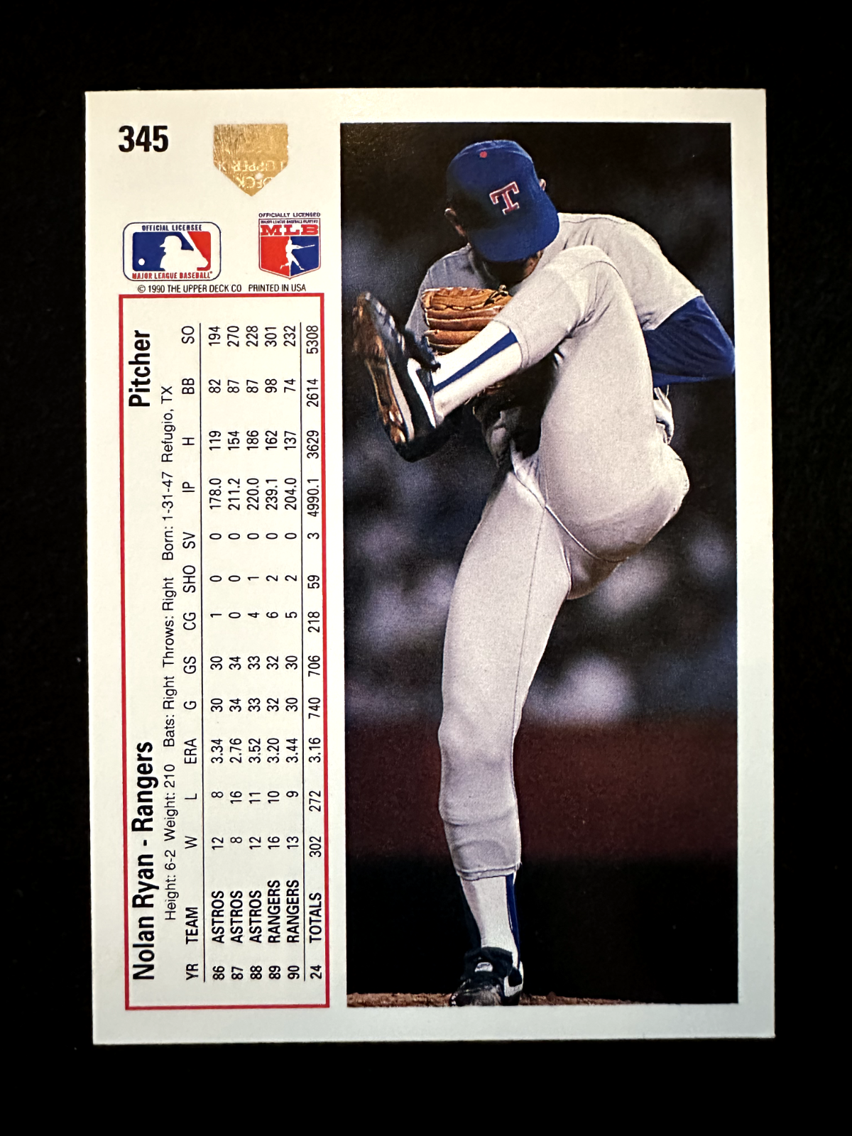 1991 Upper Deck Nolan Ryan (#345) NM, HOFer, Record-Breaker ^GRUMPYBUCK^