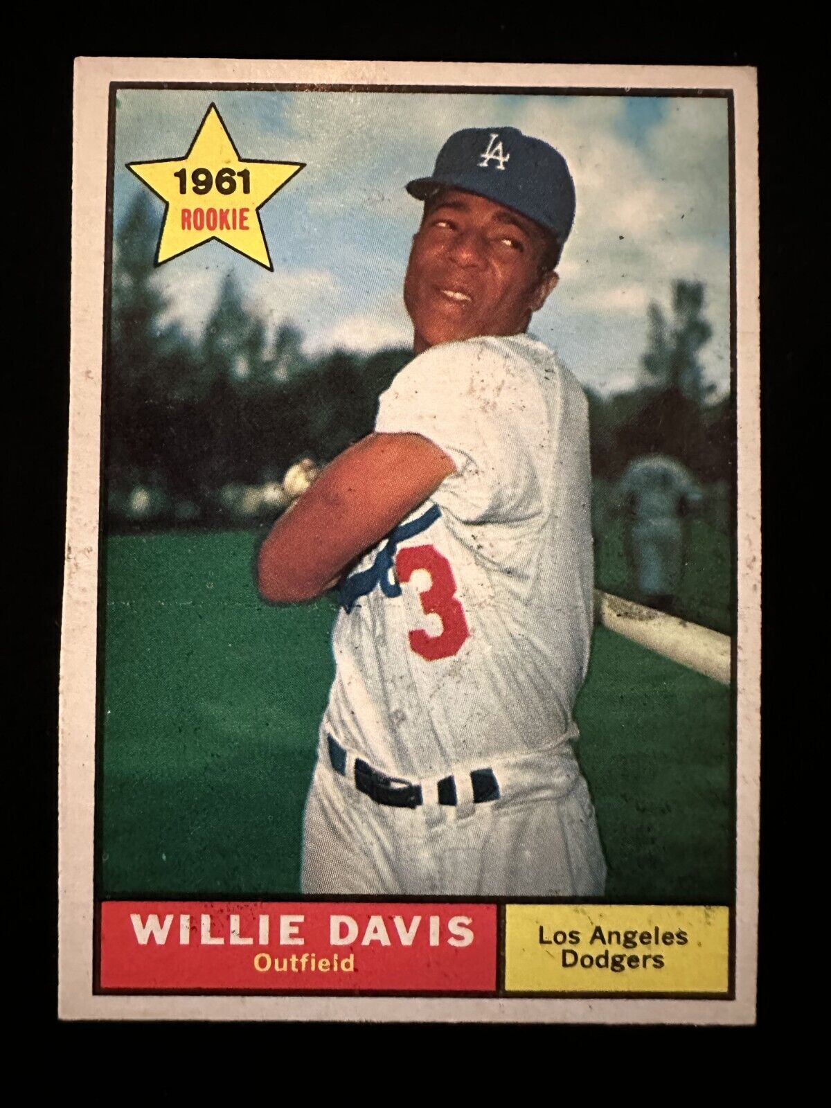 1961 Topps Willie Davis (#506) EX Rookie Card, Dodgers Great ^GRUMPYBUCK^
