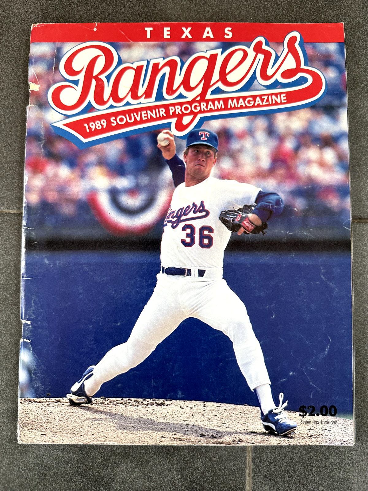 1989 Texas Rangers Souvenir Program Magazine (Bobby Witt Cover) ^GRUMPYBUCK^