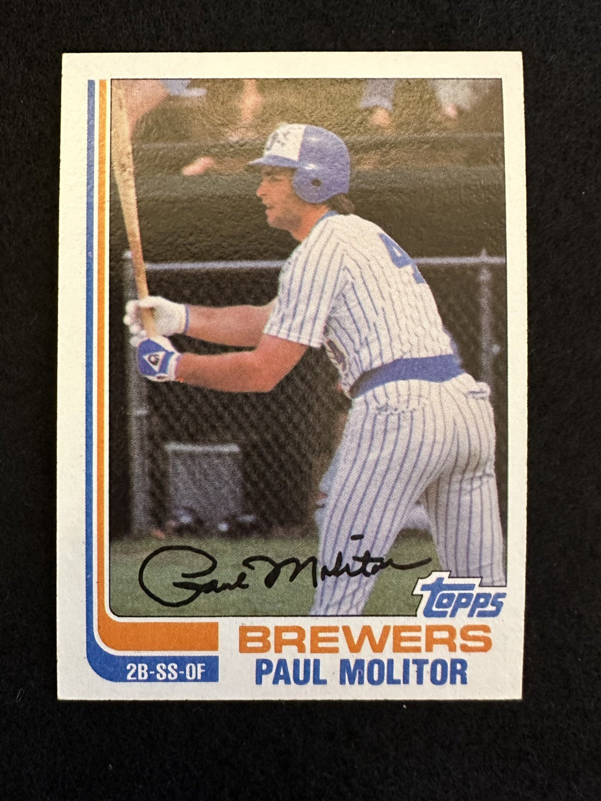 1982 Topps Paul Molitor (#195) NM HOFer, Brewers Legend ^GRUMPYBUCK^