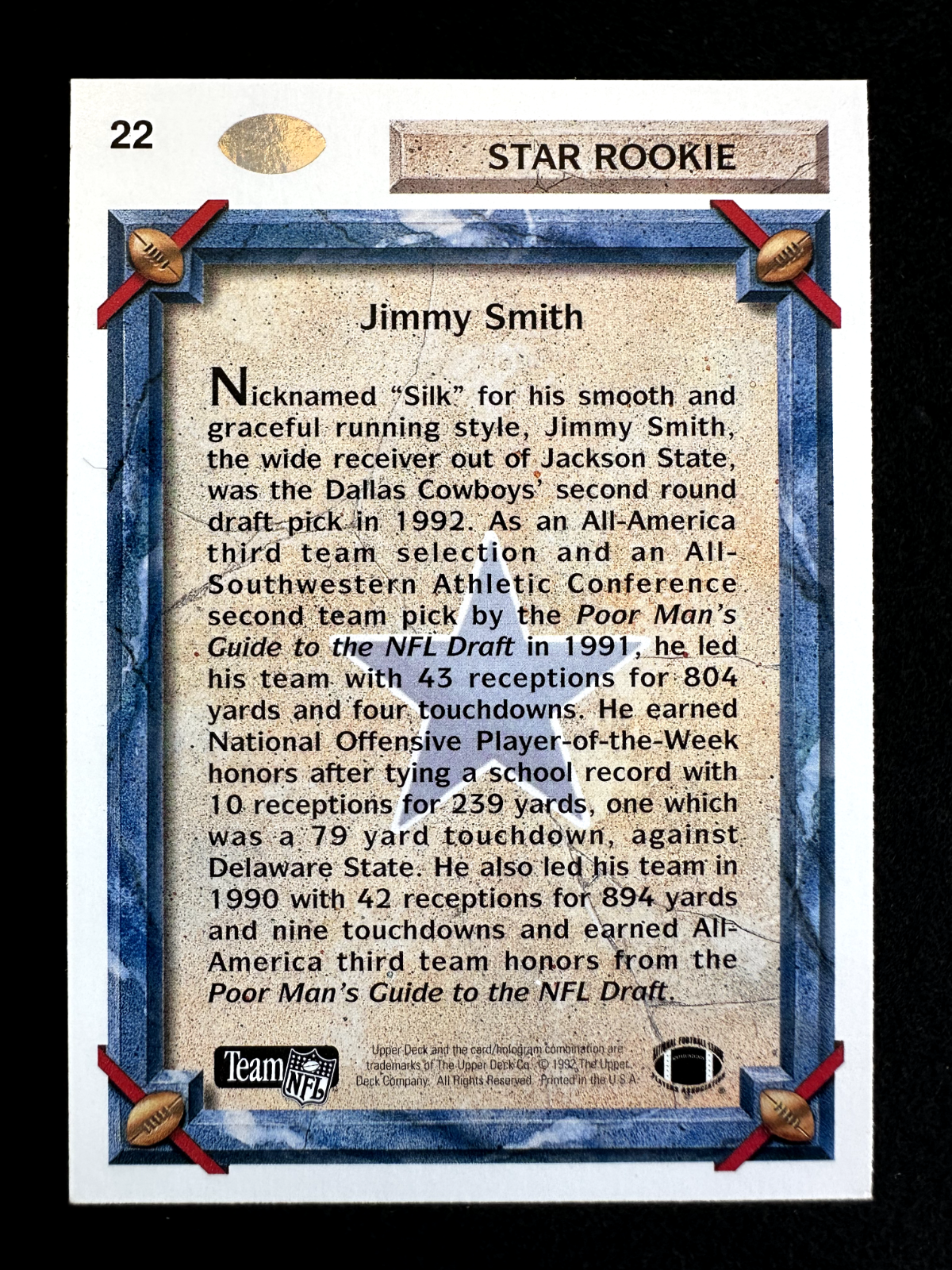 1992 Upper Deck Jimmy Smith (#22) NM Rookie Card ^GRUMPYBUCK^