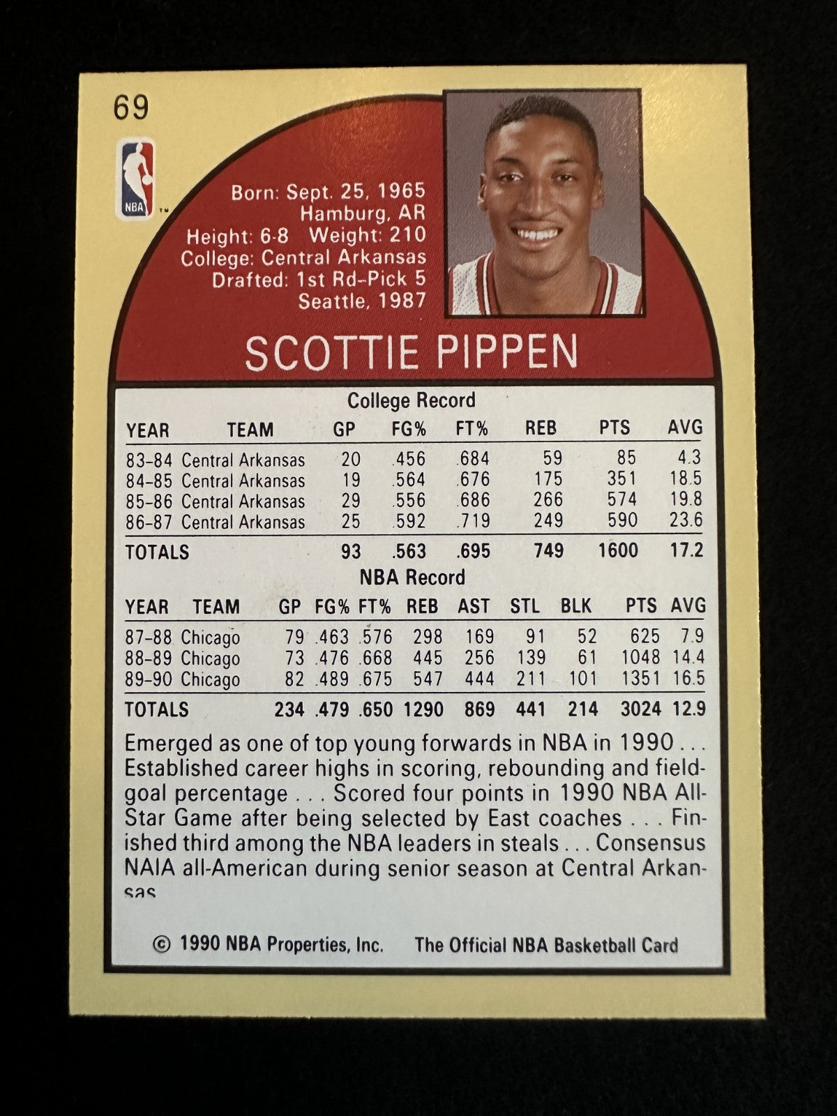 1990–91 NBA Hoops Scottie Pippen (#69) NM HOFer, Bulls Champion ^GRUMPYBUCK^