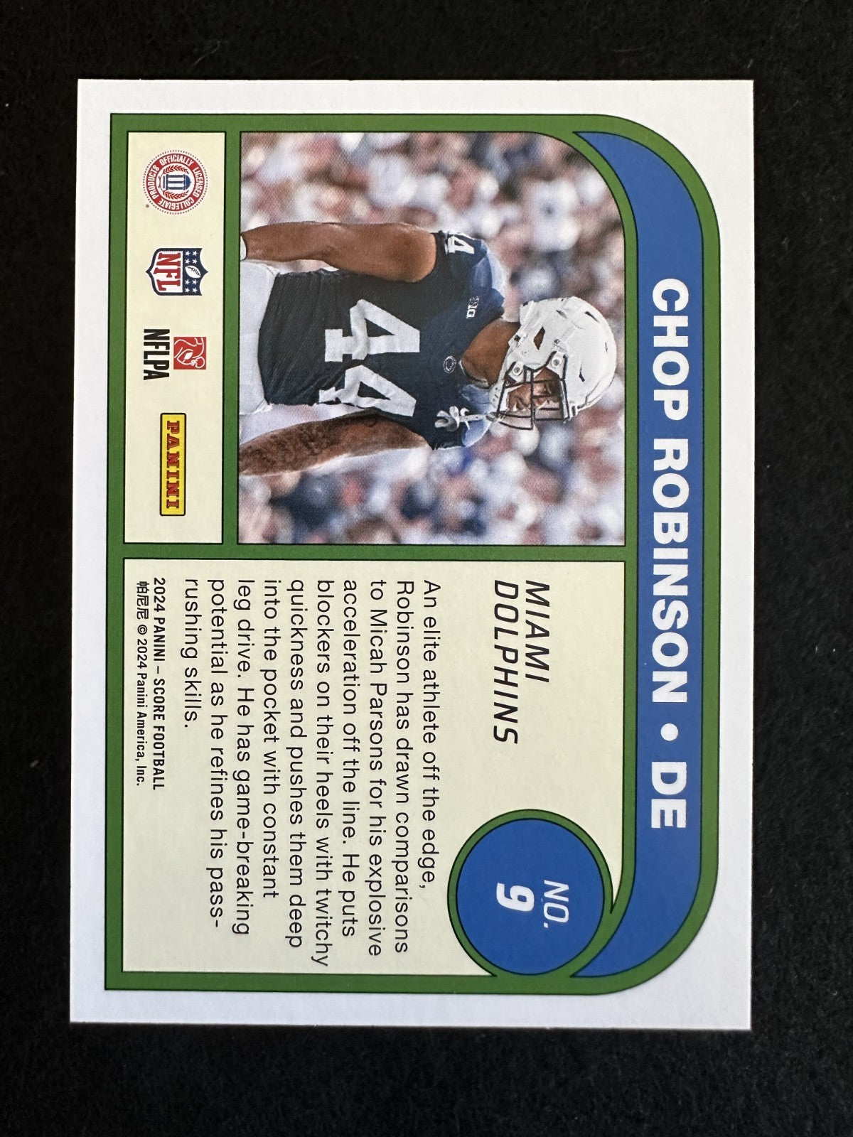 2024 Score Protential Chop Robinson (#9) MINT Rookie Card ^GRUMPYBUCK^