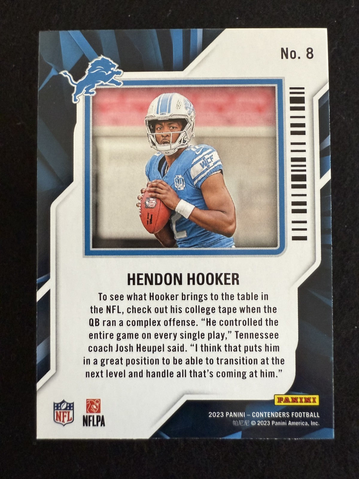 2023 Panini Contenders Hendon Hooker (#8) MINT Rookie of Year RC ^GRUMPYBUCK^