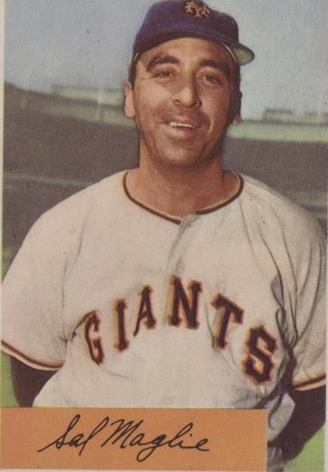 1954 Bowman Sal Maglie (#105) EX All-Star P, Giants/Dodgers ^GRUMPYBUCK^