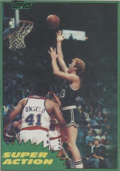 1981–82 Topps Larry Bird Super Action (#101E) NM HOFer, NBA Champ ^GRUMPYBUCK^
