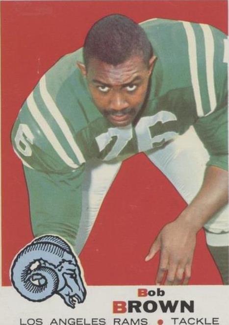 1969 Topps Bob Brown (#245) EX HOFer, Rams Great ^GRUMPYBUCK^