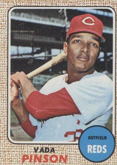 1968 Topps Vada Pinson (#90) NM All-Star OF, Reds/Indians ^GRUMPYBUCK^