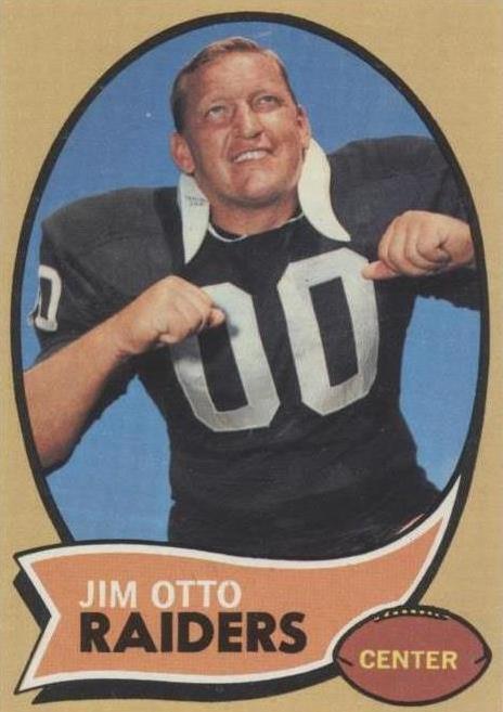 1970 Topps Jim Otto (#116) NM HOFer, Raiders Ironman ^GRUMPYBUCK^
