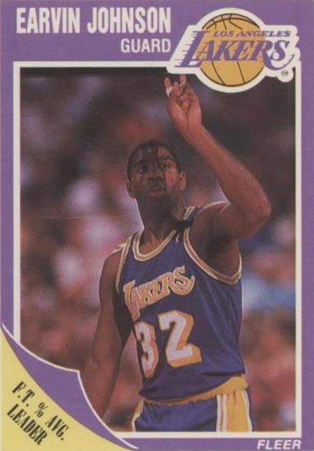 1989–90 Fleer Magic Johnson (#77) NM HOFer, NBA Champ ^GRUMPYBUCK^