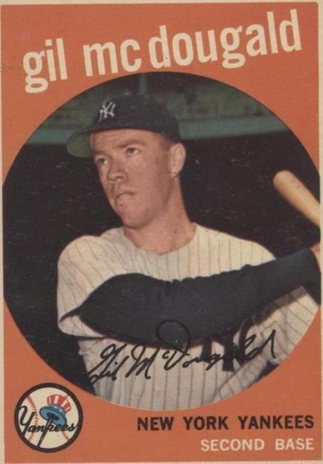 1959 Topps Gil McDougald (#345) EX Yankees Great, All-Star ^GRUMPYBUCK^