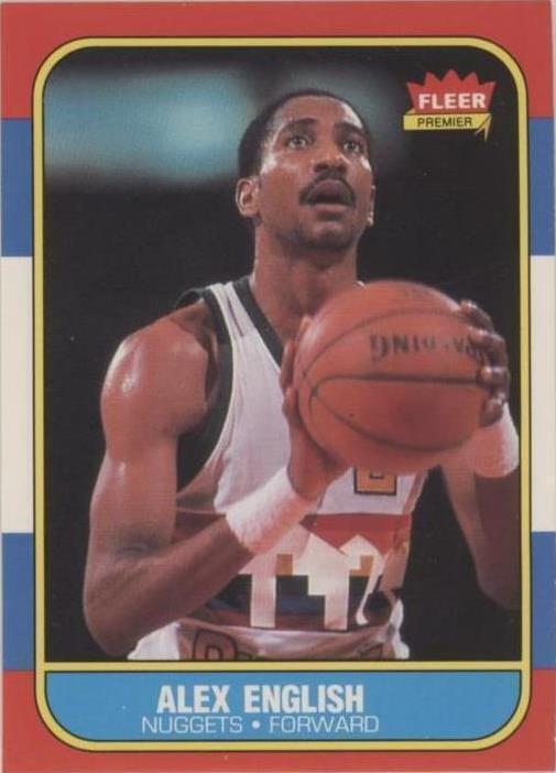 1986-87 Fleer Alex English (#30) NM Nuggets Scoring Machine, HOFer ^GRUMPYBUCK^