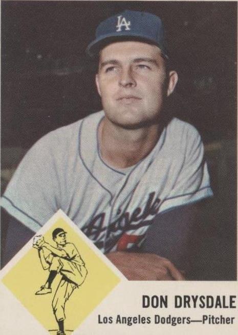 1963 Fleer Don Drysdale (#41) NM HOFer, WS Champ ^GRUMPYBUCK^