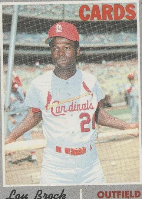 1970 Topps Lou Brock (#330) PSA 8 HOFer, Cardinals SB King ^GRUMPYBUCK^