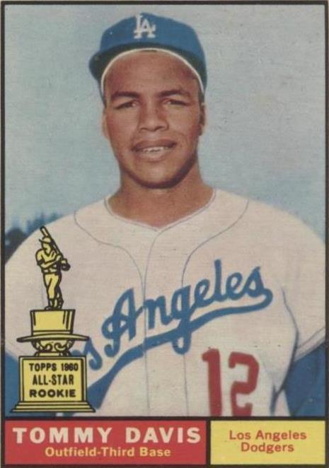 1961 Topps Tommy Davis (#168) Dead Centered, All-Star Rookie ^GRUMPYBUCK^