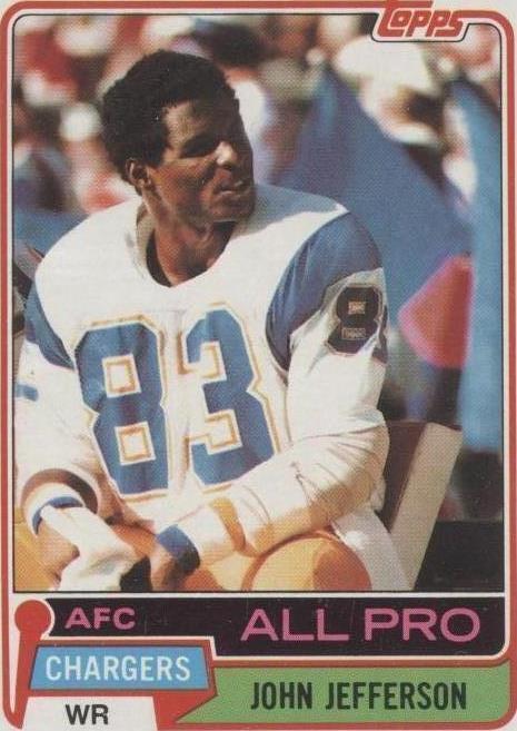 1981 Topps John Jefferson (#190) NM Chargers WR, Air Coryell Weapon ^GRUMPYBUCK^