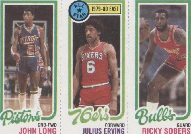 1980-81 Topps Julius Erving, John Long, Ricky Sobers (#49-1-88) NM ^GRUMPYBUCK^