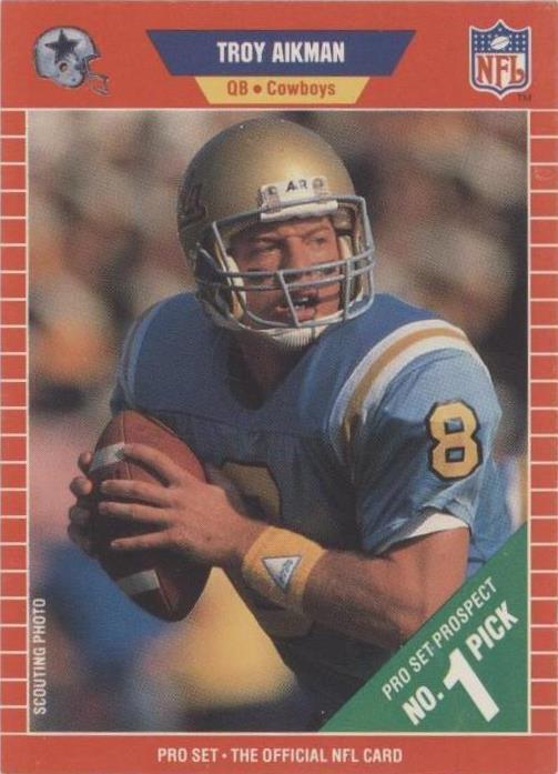 1989 Pro Set Troy Aikman (#490) NM HOFer, Rookie Card, Cowboys QB ^GRUMPYBUCK^