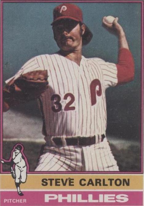 1976 Topps Steve Carlton (#355) EX HOFer, Lefty, Phillies Ace ^GRUMPYBUCK^