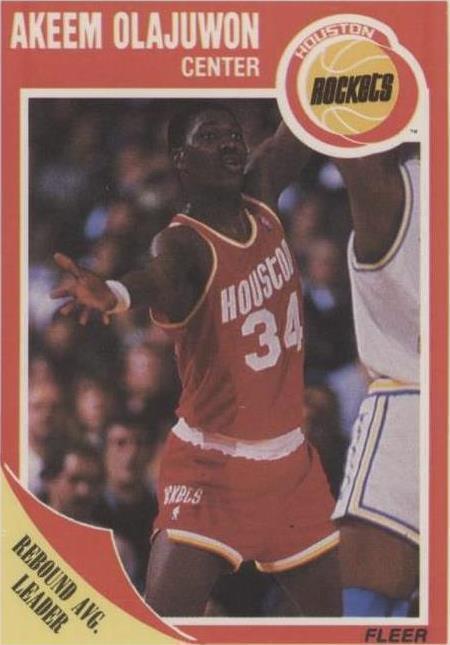 1989–90 Fleer Akeem Olajuwon (#61) NM HOFer, Rockets Legend ^GRUMPYBUCK^