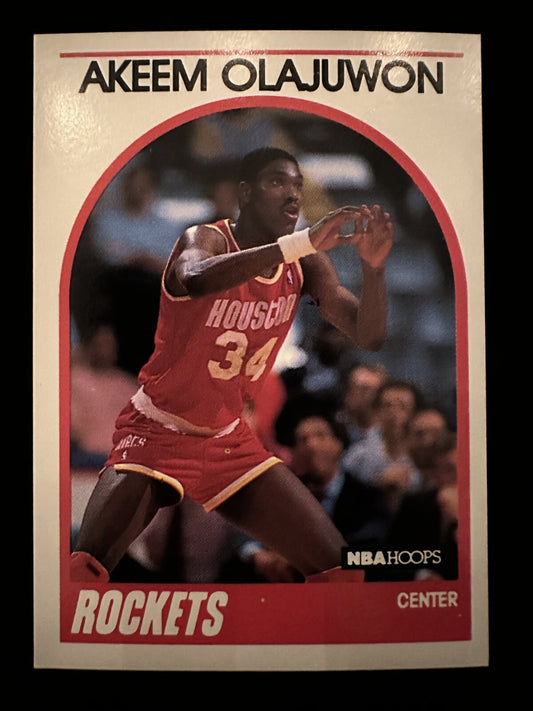 1989–90 NBA Hoops Akeem Olajuwon (#180) MINT HOFer, Rockets Legend ^GRUMPYBUCK^