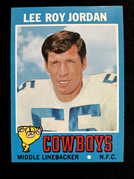 1971 Topps Lee Roy Jordan (#31) NM Cowboy Great, SB Champ ^GRUMPYBUCK^