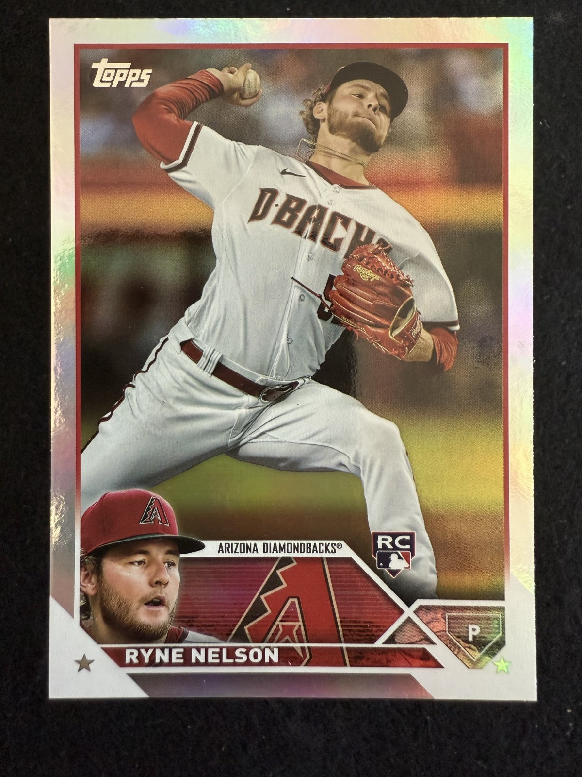 2023 Topps Series 2 Ryne Nelson (#459) MINT Rainbow Foil, Rookie Card 
