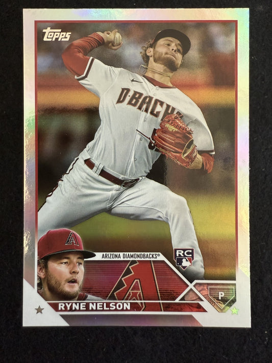 2023 Topps Series 2 Ryne Nelson (#459) MINT Rainbow Foil, Rookie Card 
