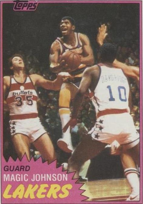 1981–82 Topps Magic Johnson (#21) NM HOFer, Lakers Great, NBA Champ ^GRUMPYBUCK^