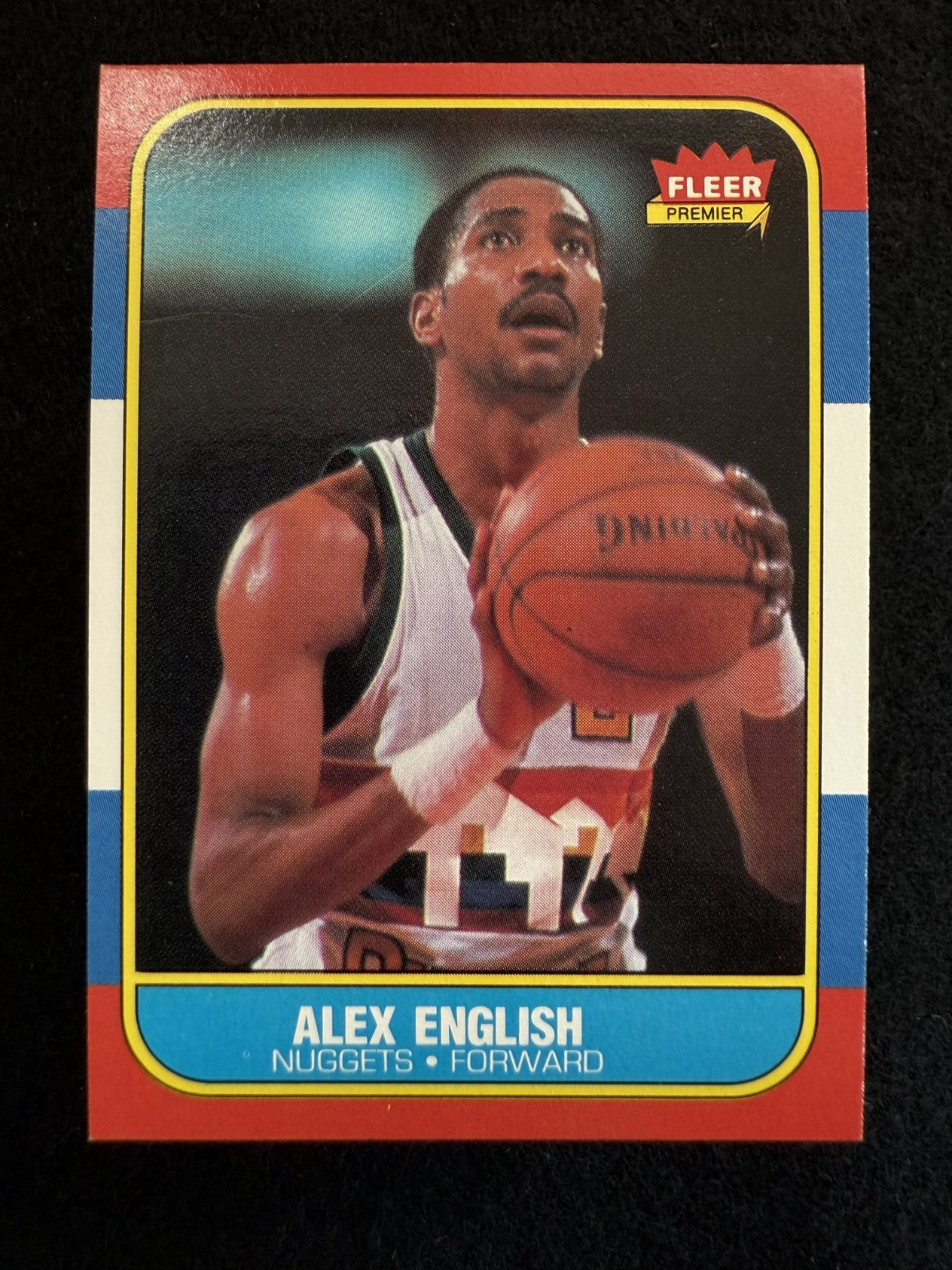 1986-87 Fleer Alex English (#30) NM Nuggets Scoring Machine, HOFer ^GRUMPYBUCK^