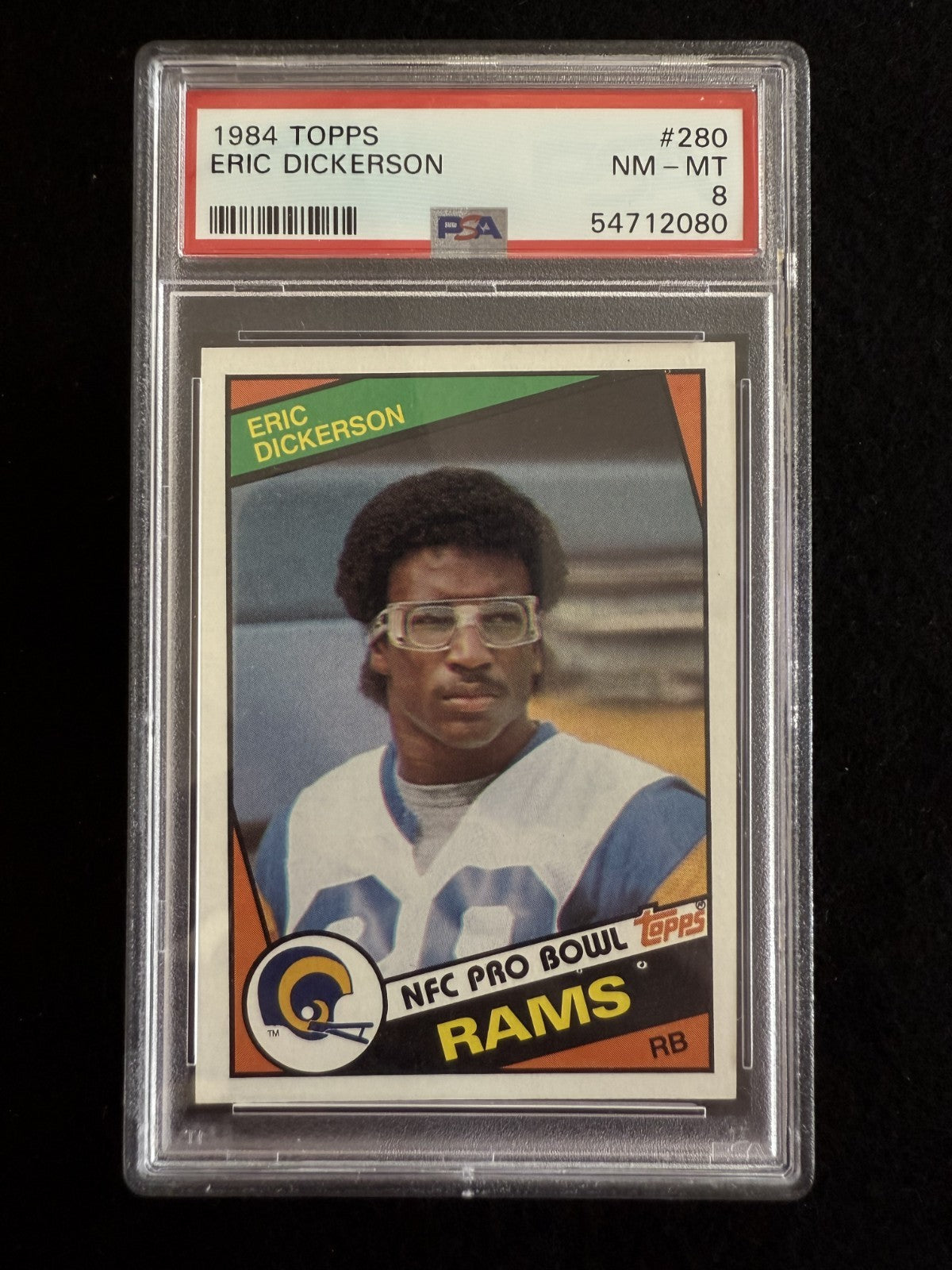1984 Topps Eric Dickerson (#280) PSA 8 Rookie Card, Rams Great ^GRUMPYBUCK^
