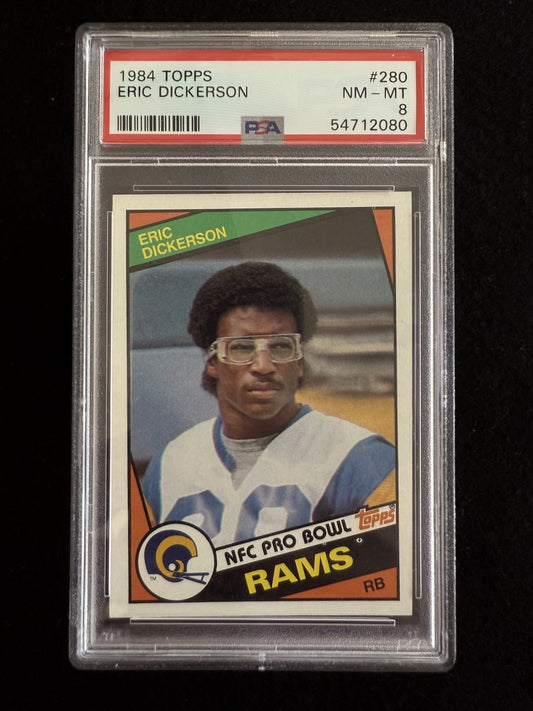1984 Topps Eric Dickerson (#280) PSA 8 Rookie Card, Rams Great ^GRUMPYBUCK^