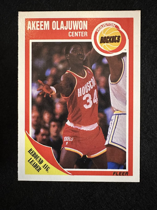 1989–90 Fleer Akeem Olajuwon (#61) NM HOFer, Rockets Legend ^GRUMPYBUCK^