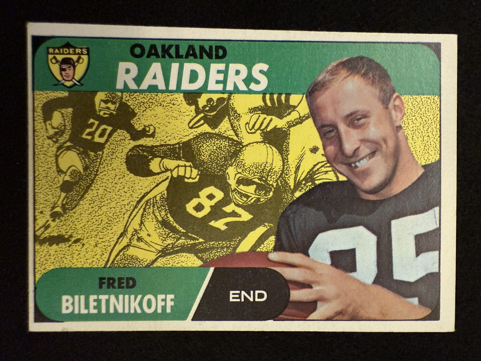 1968 Topps Fred Biletnikoff (#168) EX HOFer, Raiders WR ^GRUMPYBUCK^