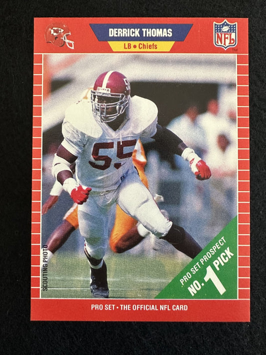 1989 Pro Set Derrick Thomas (#498) NM Rookie Card, Chiefs Legend ^GRUMPYBUCK^