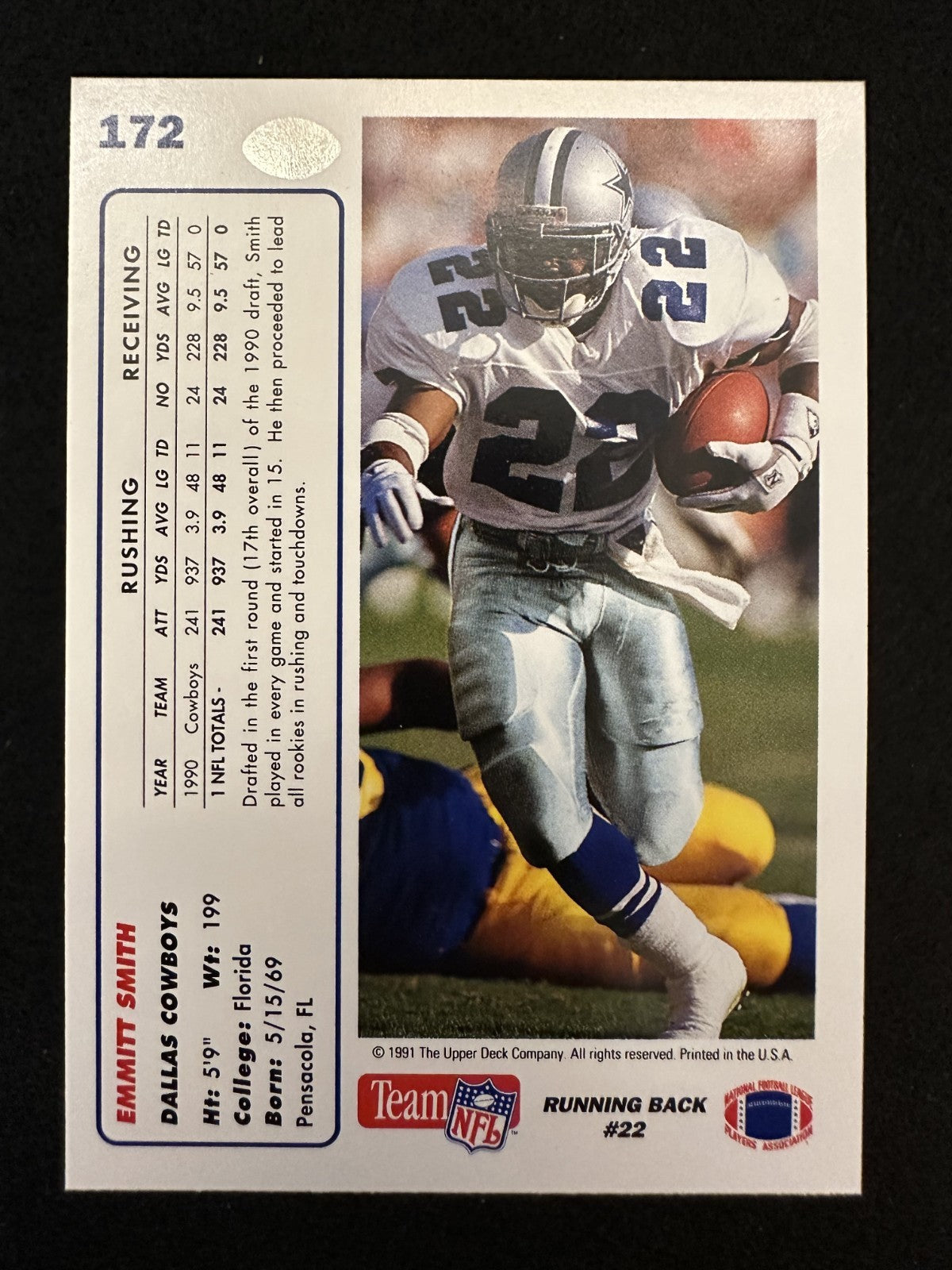 1991 Upper Deck Emmitt Smith (#172) NM HOFer, Cowboys Legend ^GRUMPYBUCK^