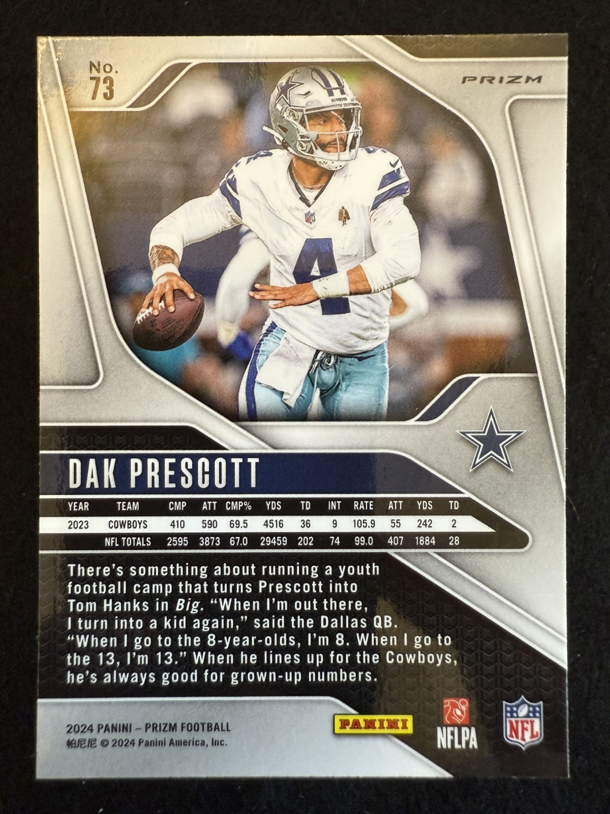 2023 Prizm Dak Prescott (#73) MINT Lazer Prizm ^GRUMPYBUCK^