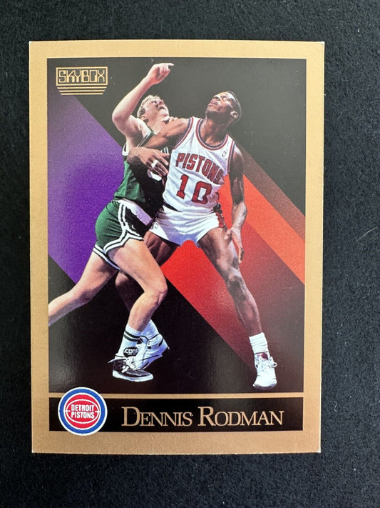 1990–91 Skybox Dennis Rodman (#91) EX HOFer, DPOY ^GRUMPYBUCK^