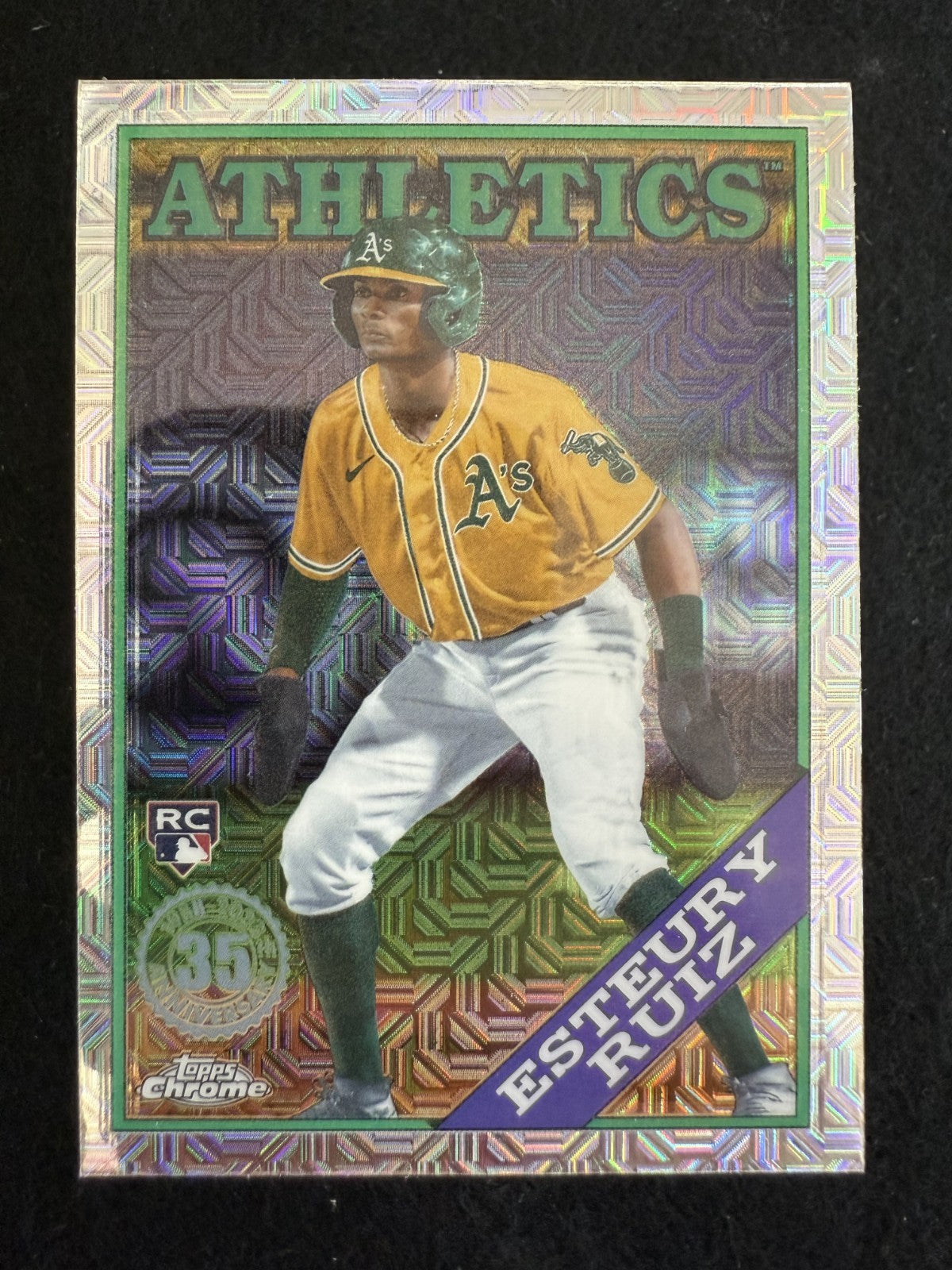 2023 Topps Series 2 Chrome Silver Mojo Esteury Ruiz (#2T88C-90) Rookie Card